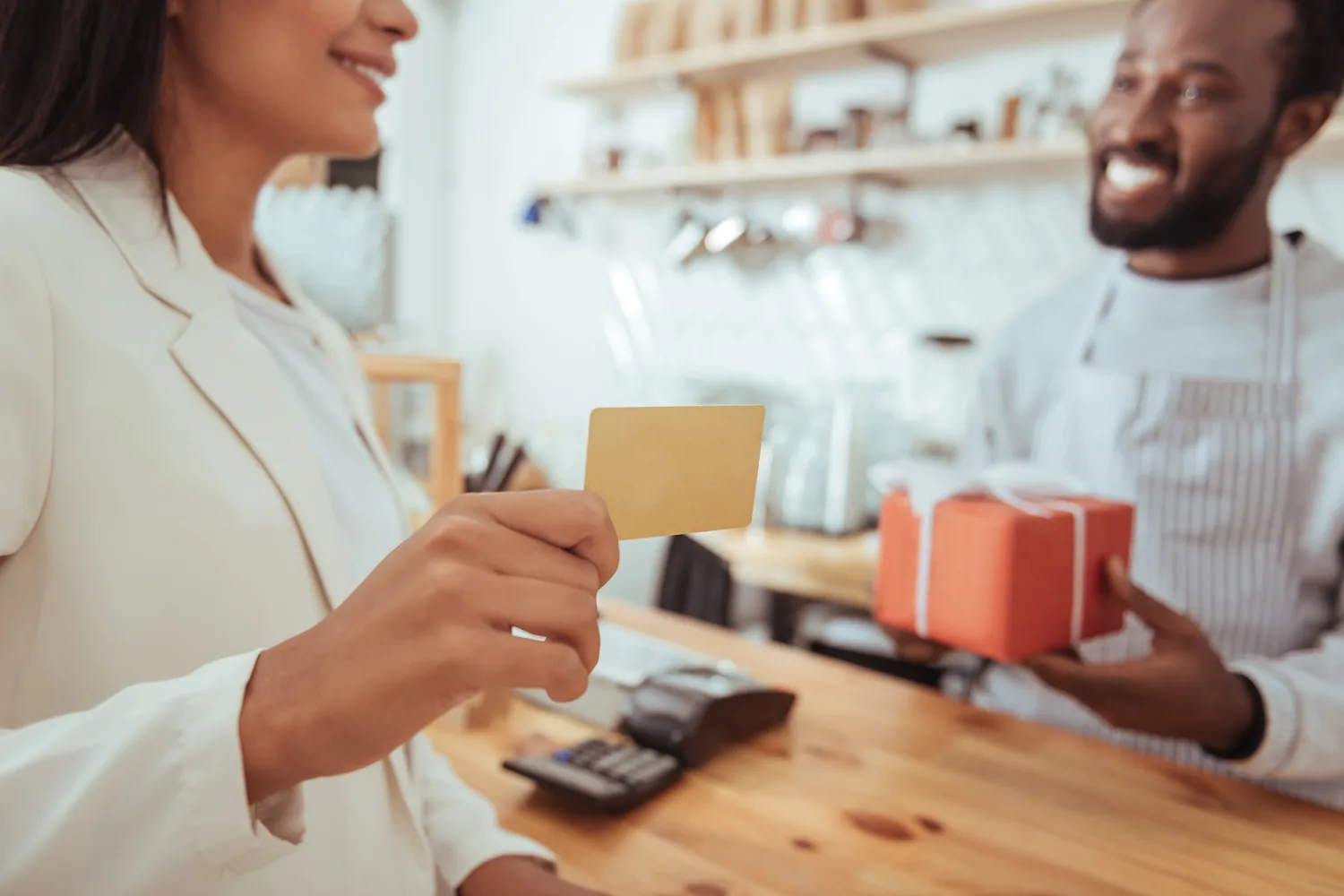 Employee Managing Gift Card Inventory